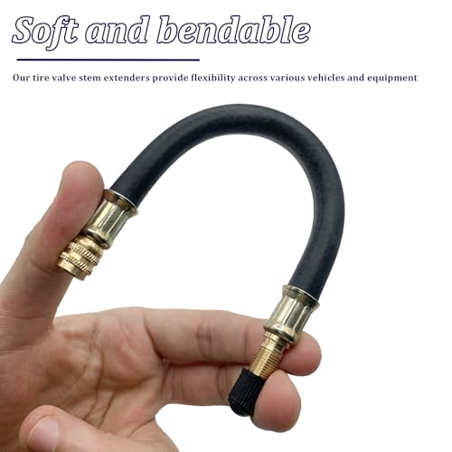 Image of Tire Valve Extension, 3 Pcs 8.25 inch Flexible Valve Stem Extenders Adaptor for Universal RV Cars Bicycles Truck Motorcycle Bike Scooter