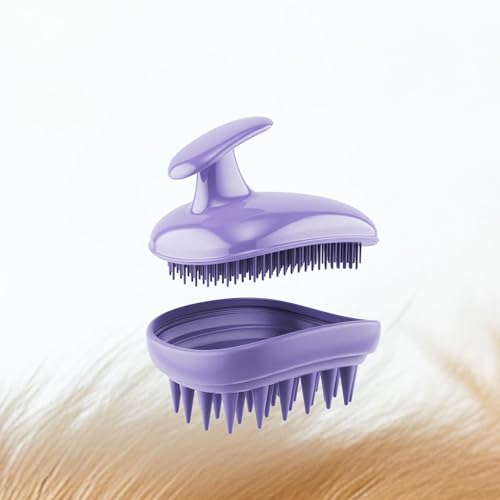 Brosse de bain pour chien silicone pour poils longs et courts