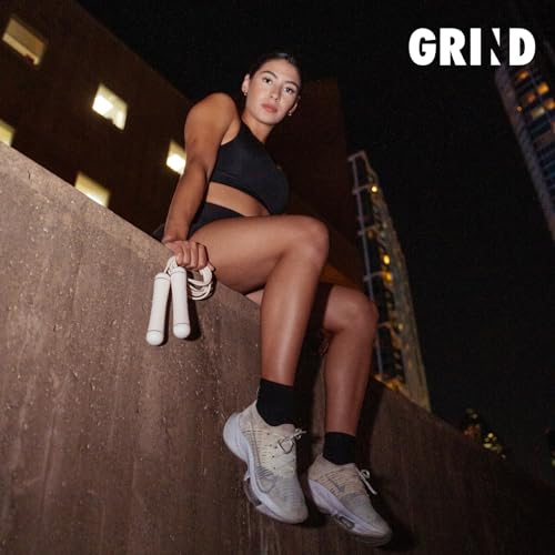GRIND | Jump Rope - Adjustable "Float" | Tangle-Free, Rapid Speed with Ball Bearings | Ergonomic Soft Grip Handles | Skipping Rope for Fitness, Endurance Training, Gym Workout, or Home Exercise (Pink) - Thumbnail 5