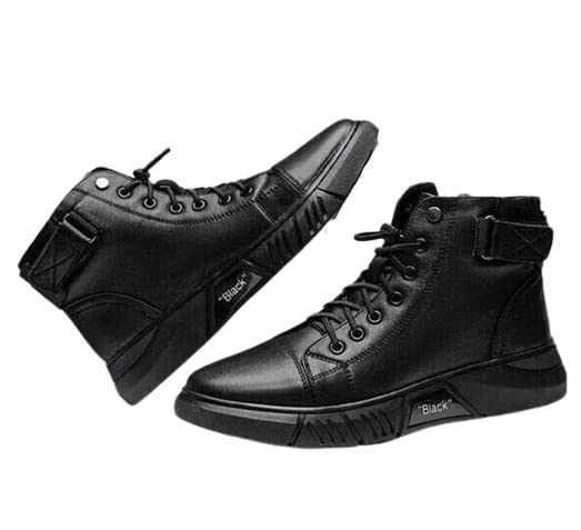 Royal Cruzz Boot Shoes Sneakers for Men | Hoght Top Shoes for Men | Lace Up Shoes | 7 Black (B0BSFDXGDL) Amazon Price History, Amazon Price Tracker