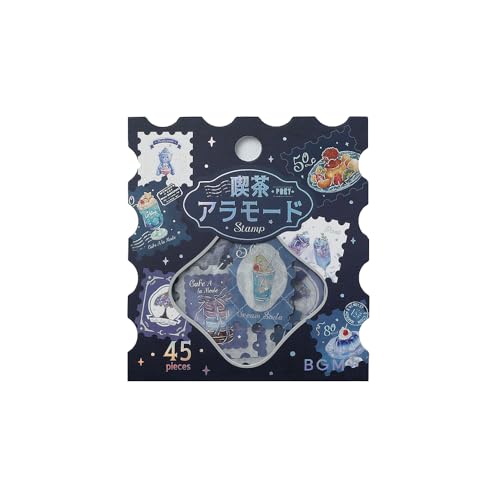 ビージーエム フレークシール 喫茶アラモード郵便局 青 BS-FGS029