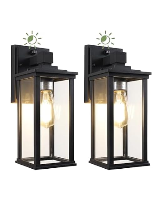 LITFIT Outdoor Light Fixtures Outdoor Sconces Wall Mount 13.5'' Matte Black