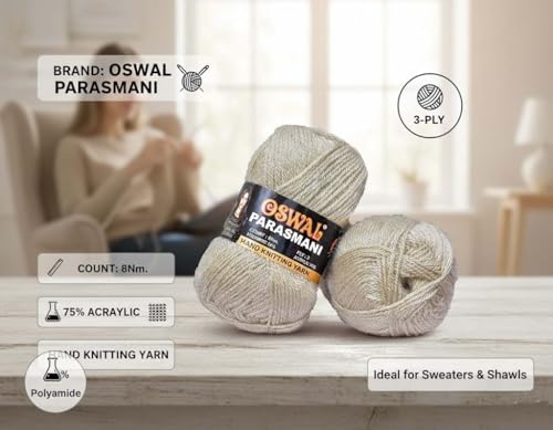 Image of M.G ENTERPRISE Parasmani Light SkinWool Yarn 100 Soft Craft Yarn for Crochet, Knitting & Hobby Craft