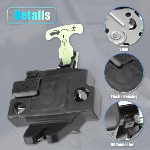 Image of X AUTOHAUX Replacement Rear Liftgate Door Lock Actuator for Toyota Yaris 2007-2016 Tailgate Latch Assembly No.6461052100 Black