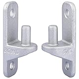 Wall Mount Gate Hinge Heavy Duty 2 Pack for Wood Post Hinges Chain Link Fence Post 5/8 Hinge Pin Casting Steel Outdoor Anti-Rust Coating