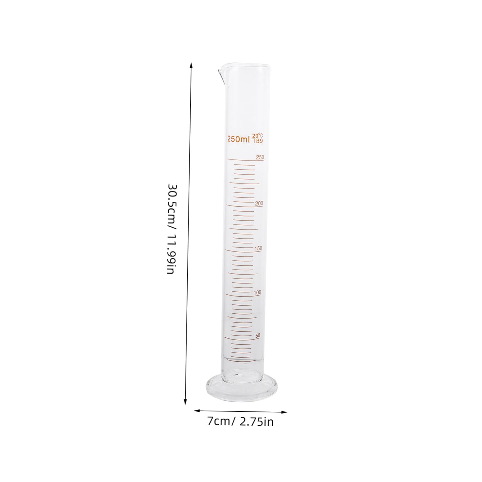 LIFKOME Bicchieri Graduati di Vetro Set di 9 Pezzi per Laboratorio Scientifico da 50ml a 250ml, Scala Chiara senza Perdite Laterali per Applicazioni Scientifiche