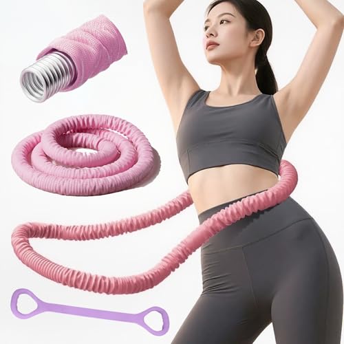 【10月最新改良 設計 高品質木綿地】 フラフープ ダイエット 人気 脂肪燃焼 ソフトフラフープダイエット用 スプリングフラフープ ソフトふらふーぷ ソフト フラフープ 痩せる 柔らかいフラフープ ストライン訓練 フィットネス 収納簡単 省スペース トレー