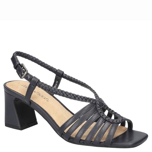 Sandale bleu marine Easy Street Femme Topaze 41.5 Large : chaussure été confortable à talon