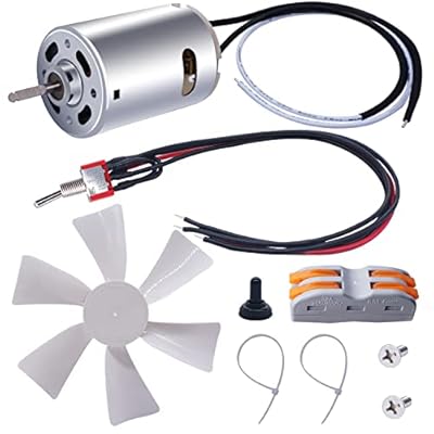mankk 6" RV Vent Fan Blade 12V D-Shaft RV Vent Motor and Toggle Switch