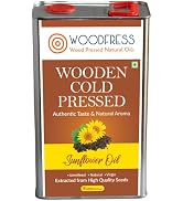 WOODFRESS Cold Pressed Sunflower Oil, Edible Oil Cooking Oil, Un Refined Sunflower Oil Cold Press...
