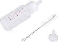 50ml animal de estimação recém-nascido pequeno cachorro gato gatinho leite garrafa alimentador de leite com escova