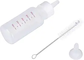 50ml animal de estimação recém-nascido pequeno cachorro gato gatinho leite garrafa alimentador de leite com escova