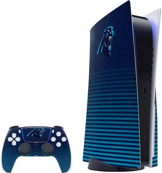 Skinit Decal Gaming Skin Compatible with PS5 Bundle - Officially Licensed NFL Carolina Panthers Design