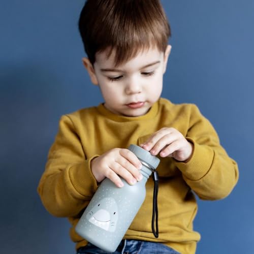 Trixie Insulated Drink Bottle - Mr. Shark - 350ml Stainless Steel Water Bottle for Kids - Grey - Keeps Beverages Chilled - Eco-Friendly and BPA-Free - Image 5