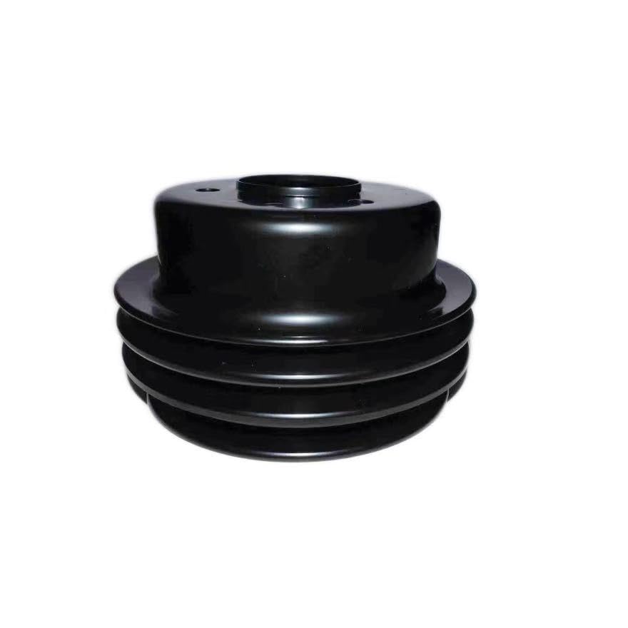 Black 3 Groove Steel 6-5/8" Diameter Crankshaft Pulley Fits for Ford Small Block 260 289 & 351W 1965-1967