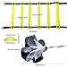 Amarine Made Speed Agility Training Set Agility Ladder (19.96ft) Including Resistance Parachute,Steel Stakes,Adjustable Hurdles,Disc Cones and a Storage Bag for Training Soccer Hockey Basketball