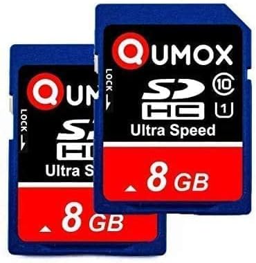 QUMOX 8GB Class 10 UHS-I (U1) 2pcs Pack