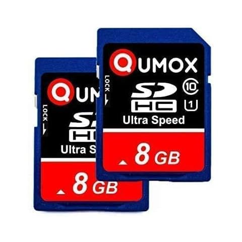 QUMOX 8GB Class 10 UHS-I (U1) 2pcs Pack Cover