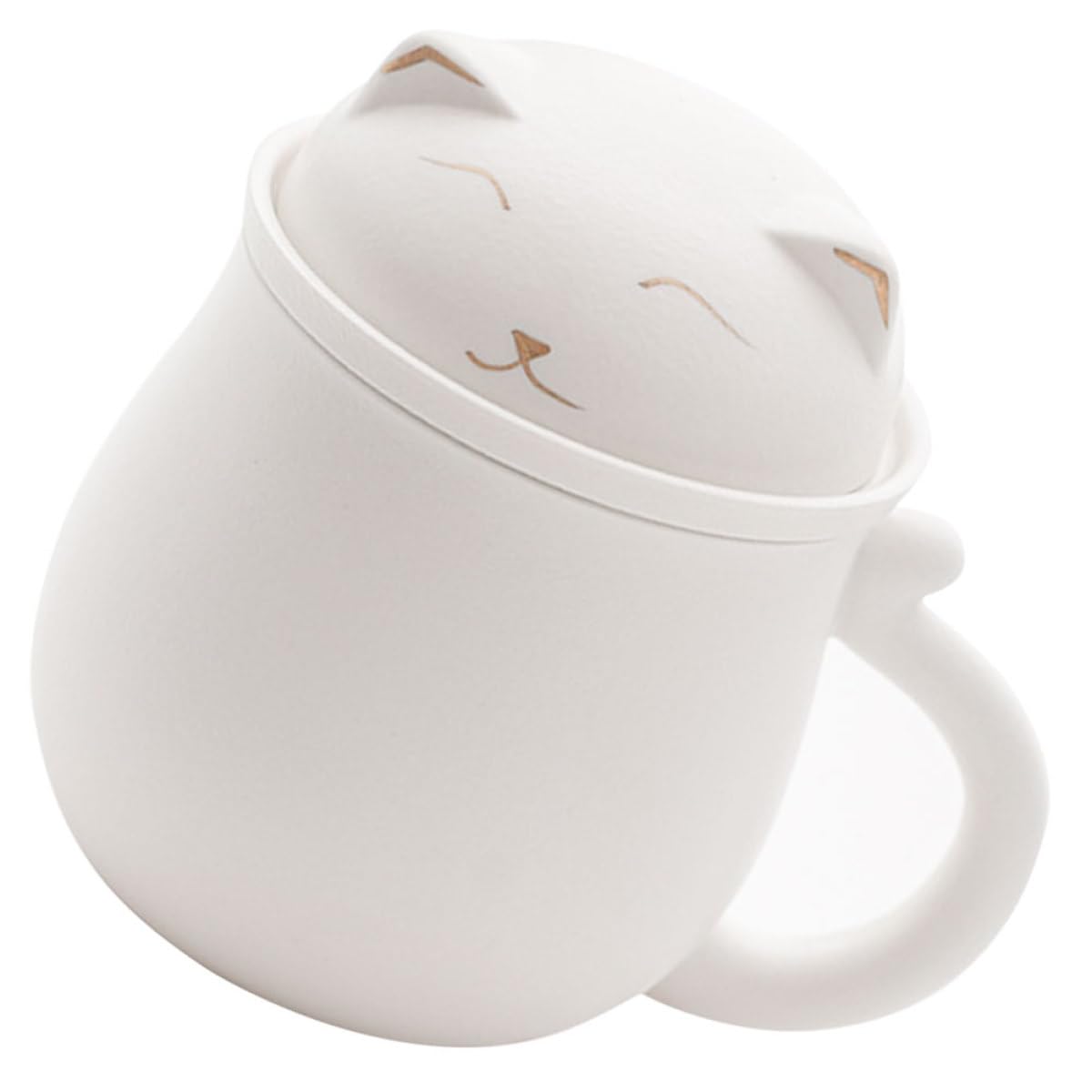 Tasse 350ml avec Passoire en Céramique Blanche pour Bureau | Séparation du Thé, Grosse Capacité, Protège le Bureau, Convient à Diverses Boissons, Usage Professionnel et Quotidien
