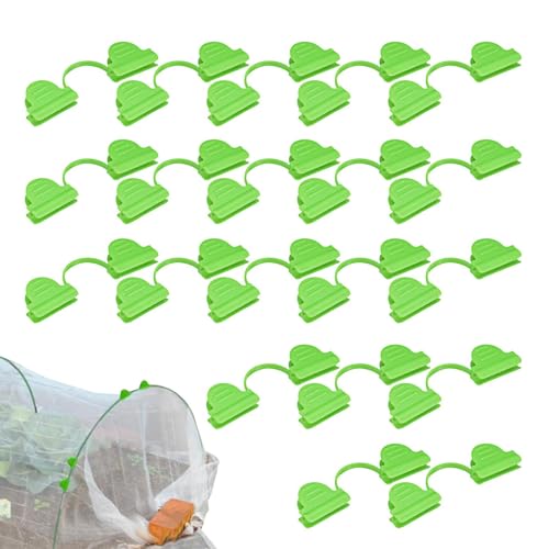 Chaies Pinzas de jardín para redes, pinzas de red de jardín, pinzas de invernadero, pinzas para soporte de plantas, clips de lámina para plantas, abrazadera de tela de sombra, sujeción fuerte para