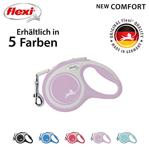 flexi® Comfort XS Gurt 3 m rosa, Roll-Leine für kleine Hunde bis 12 kg. Nur 126 gr. leichte Taschenleine im Miniformat 8,2 x 13 cm, Griffgröße für 3-Finger