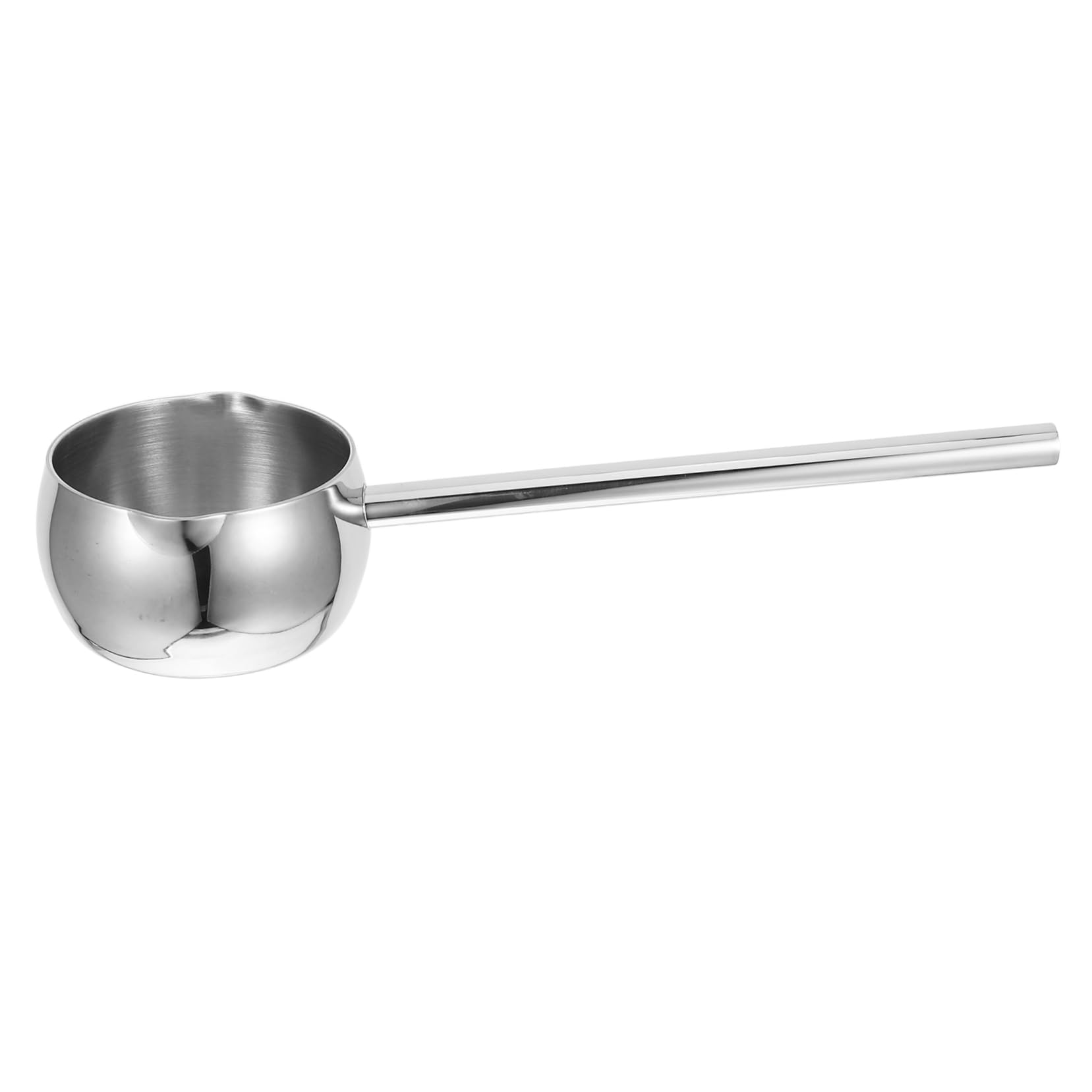 Garneck Stainless Steel Oil Pouring Pot Handle Saucepan for and Oil Heating Efficient for Cooking