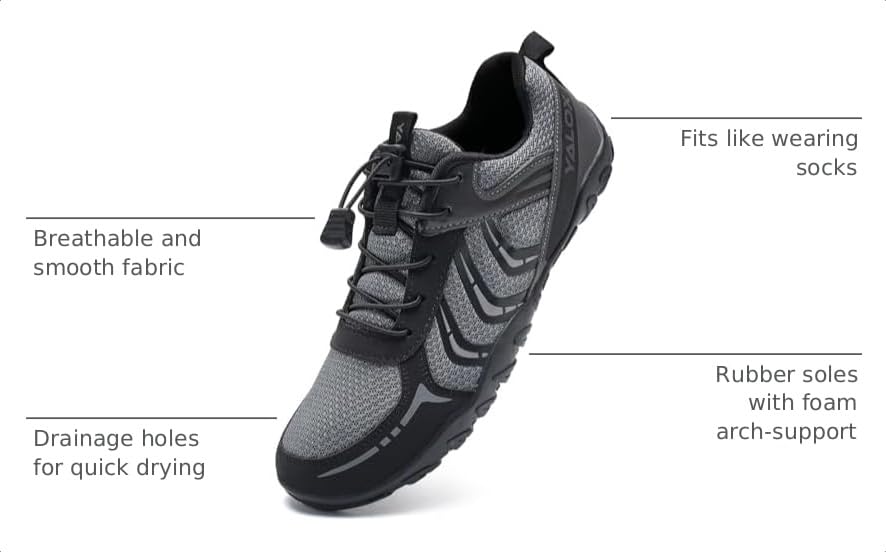 Image of YALOX Water Shoes Men's Women's Swim Shoes Outdoor Beach Barefoot Quick-Dry Aqua Pool Socks Swimming Yoga Surfing Exercise