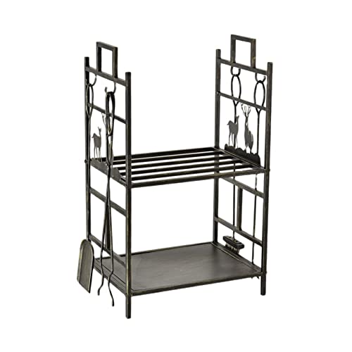 Holzlager Elch-Muster by E64472 Kaminwerkzeug-Set