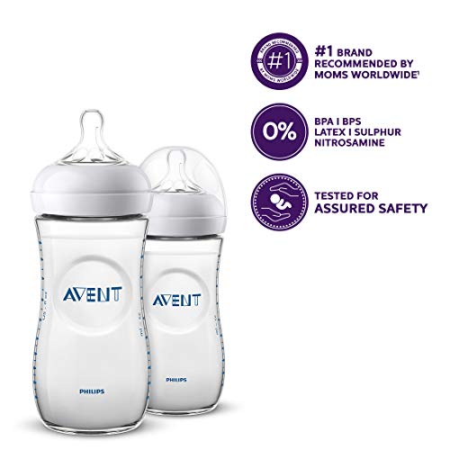 Image of Philips Avent Natural Teat Fast Flow 6 Months+ (2pcs) with Philips Avent Natural 2.0 Bottle 330ml Pack of 2 SCF036 /20