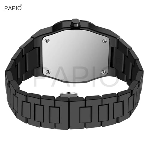 Image of PAPIO Modern Minimalist Polycarbon Analog Unisex Watch, Lightweight Touch Strap