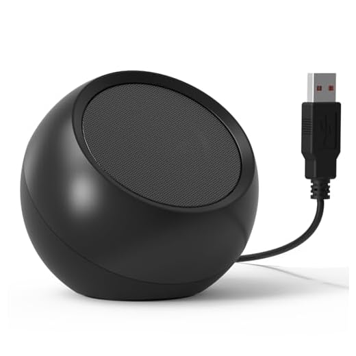 [Single] USB Computer Speaker for Laptop, Desktop, PC, USB-Powered External Speaker with Crystal Clear Sound, Loud Volume, Rich Bass, Direct Volume Control…