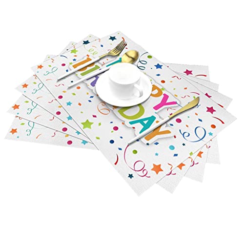 Mutakin JH10-PLACEMATS Happy Birthday Cloth Placemats thumb #6
