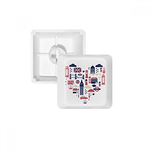 Keycaps PBT Big Ben Londres R2 pour clavier mécanique blanc OEM