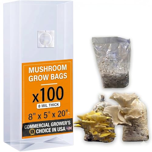 Terra Fungus Mushroom Grow Bags 8x5x20 100 Units