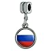 Graphics and More Italian European Style Bracelet Charm Bead Country National Flag O-S