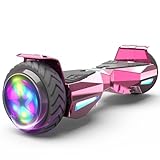 XERATH hoover boards for a 7-12 year old Chrome Color Flash Wheel,Built-in wireless speaker,hoverboard adult range of over 10 miles, hoverboard for All Ages (PINK)