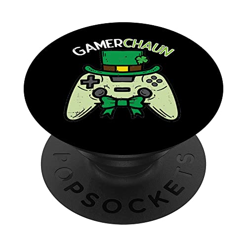St Patricks Day Gamerchaun Gamer Ragazzi Bambini Uomini Ragazzi Ragazzi Ragazzi PopSockets PopGrip Intercambiabile