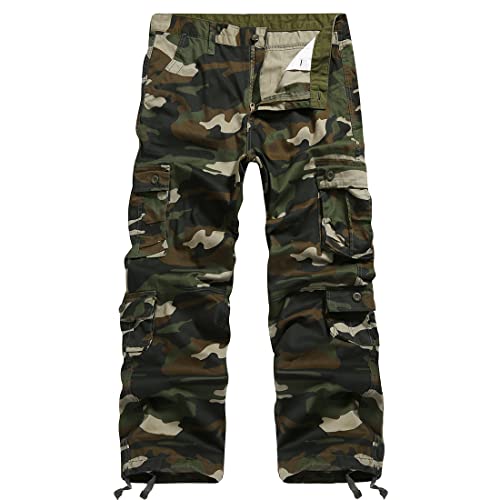 iCKER Herren Cargo Hose Camouflage Pants Camo Trousers Arbeitshose...