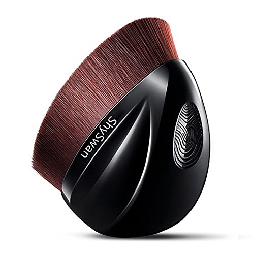Shyswan Angled Flat Top Kabuki Foundation Makeup Brush, Brown #TOP21