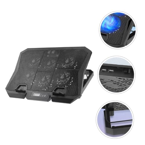Base para laptop con ventilador silencioso y ajuste de altura miniatura 5