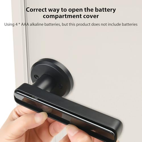 Swokely Fechadura de porta de entrada sem chave com impressão digital inteligente, desbloqueio de em
