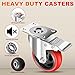 4 Inch Industrial Caster Wheels with Brake - Heavy Duty 2200 lb Capacity, 360° Swivel, Set of 4 for Carts, Workbenches, and Furniture