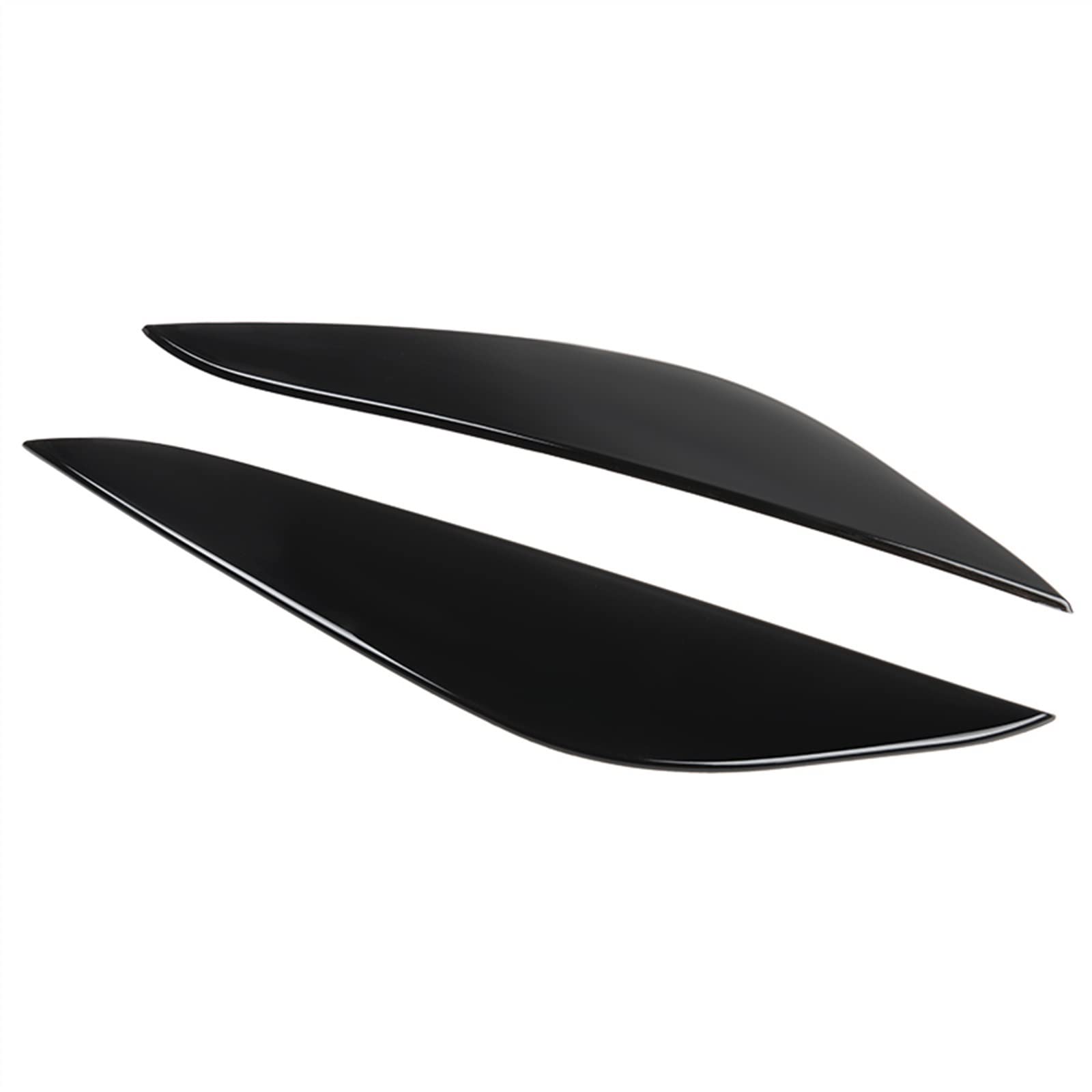 NMJLQW Light eyebrow sticker 2pcs ABS Plastic Car Eyebrows Headlight Eyelids Lamp Cover For Tesla For Model 3 2017-2022 Car Accessories(Gloss Black)