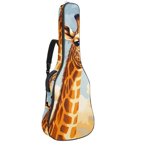 Housse de guitare acoustique 40-41 pouces girafe multicolore étanche
