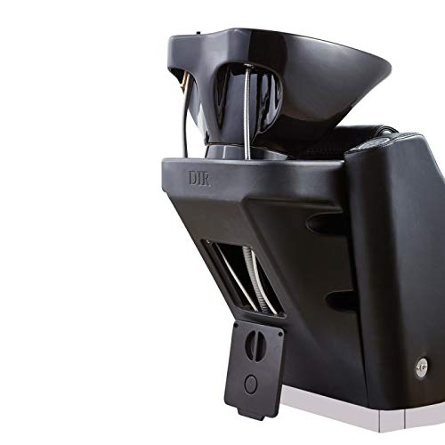 Miniatura 5 de Dir Salón de masaje champú retrolavado silla con lavabo de cerámica - Leona - Negro