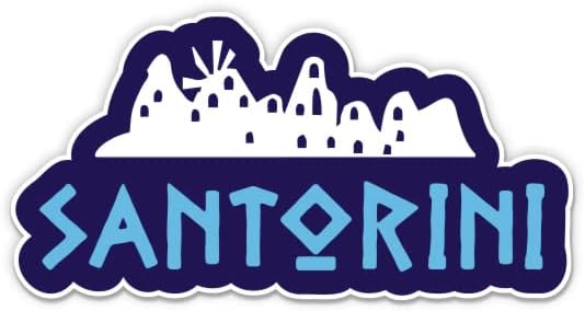 Santorini Greece Stickers - Santorini Decals 2-Pack