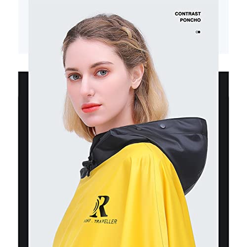 Poncho de lluvia impermeable y resistente al viento con cubierta de espejo retrovisor 6