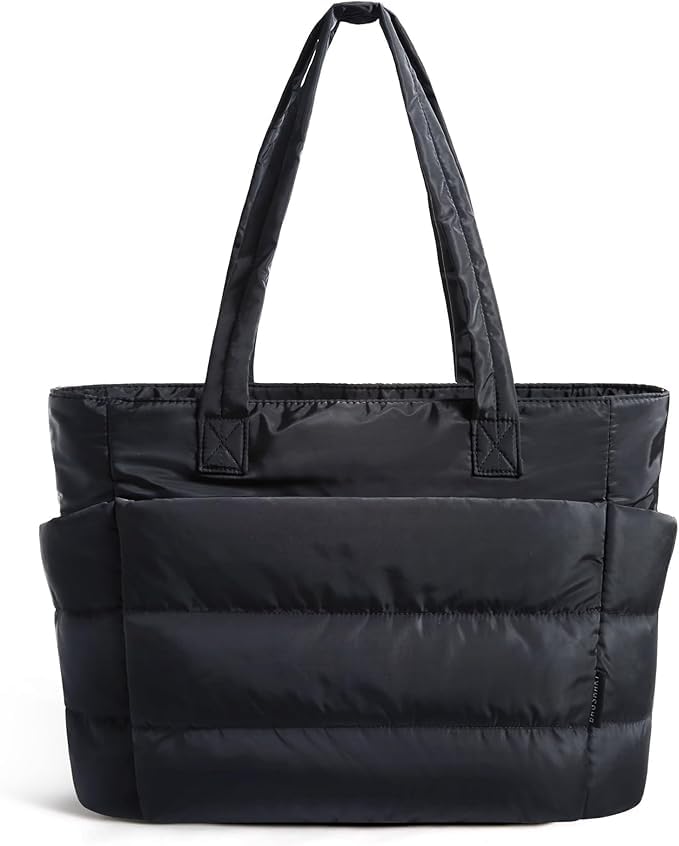 Image of Tressential Puffer Tote Bag for Women, Lightweight, 20L Capacity with 15.6 inch Laptop Compartment, Side Pockets, Office, College and Travel
