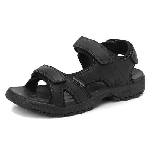 ARRIGO BELLO Sandalias Hombre Antideslizantes Sandals con Soporte del Arco Playa Deportivo Zapatos para Senderismo Actividades Tallas 41 46(Negro,43)