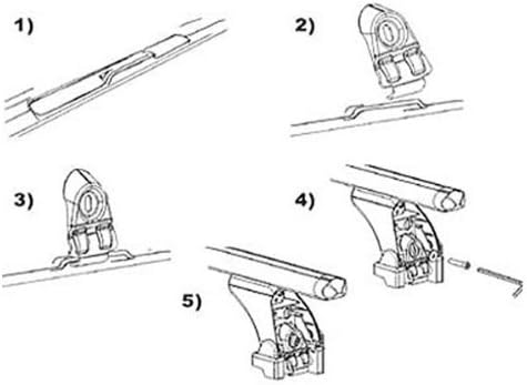 Installation diagram for Green Valley roof rack mounting kit
